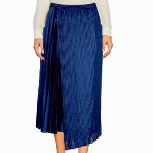 Vince Navy Pleated Skirt